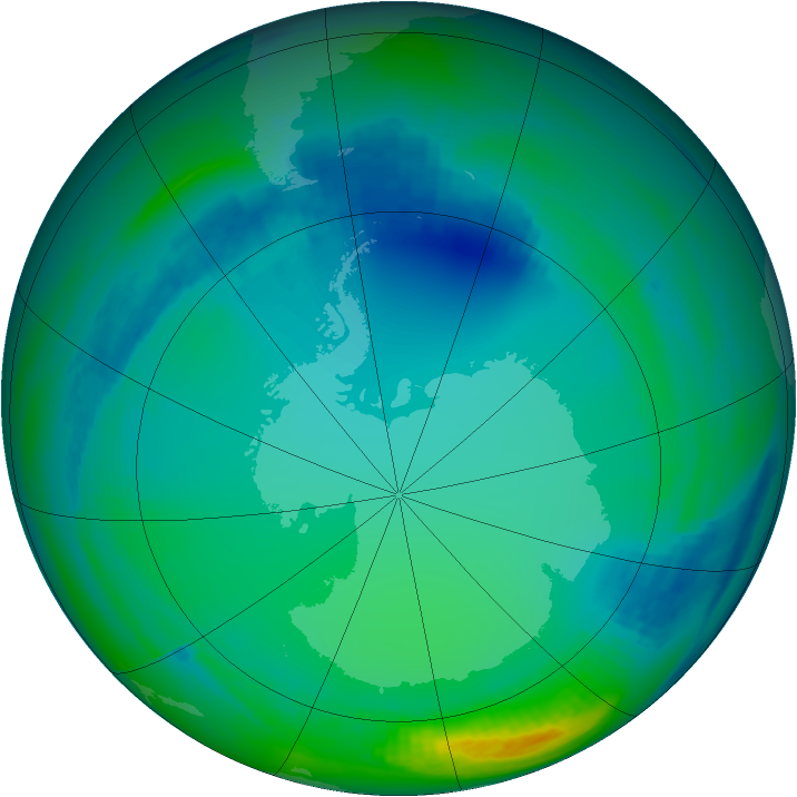 Ozone Map 2000-07-16